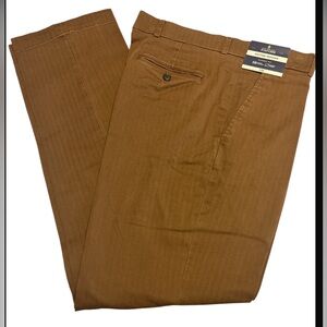 NWT Men’s STAFFORD Classic Fit COTTON TROUSER WAISTBAND DRESS PANTS 32X3…